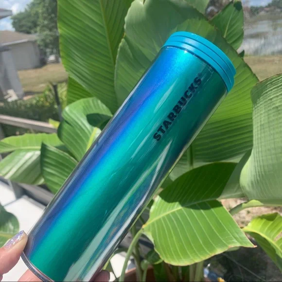 Starbucks | Accessories | Starbucks Aqua Blue Iridescent Cup Hot Cold Ombre  Tumbler 6oz Insulated Nwt | Poshmark